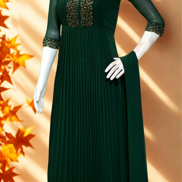 Stitched Aline Pleated Designed Salwar