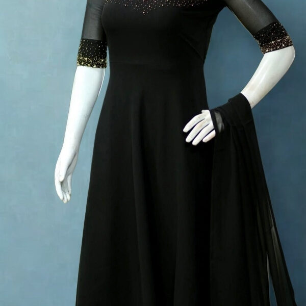 Stitched Umbrella Dupatta Georgette Plain